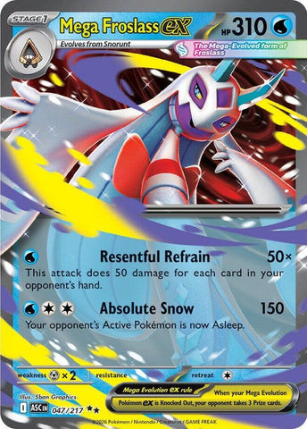 Mega Froslass ex 047/217 (ME: Ascended Heroes)  - Holofoil