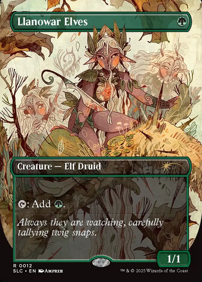 Llanowar Elves 12/84 (Secret Lair Countdown Kit)  - Borderless