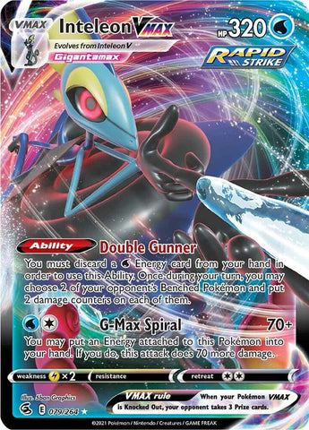 Inteleon VMAX 079/264 (SWSH08: Fusion Strike)  - Holofoil