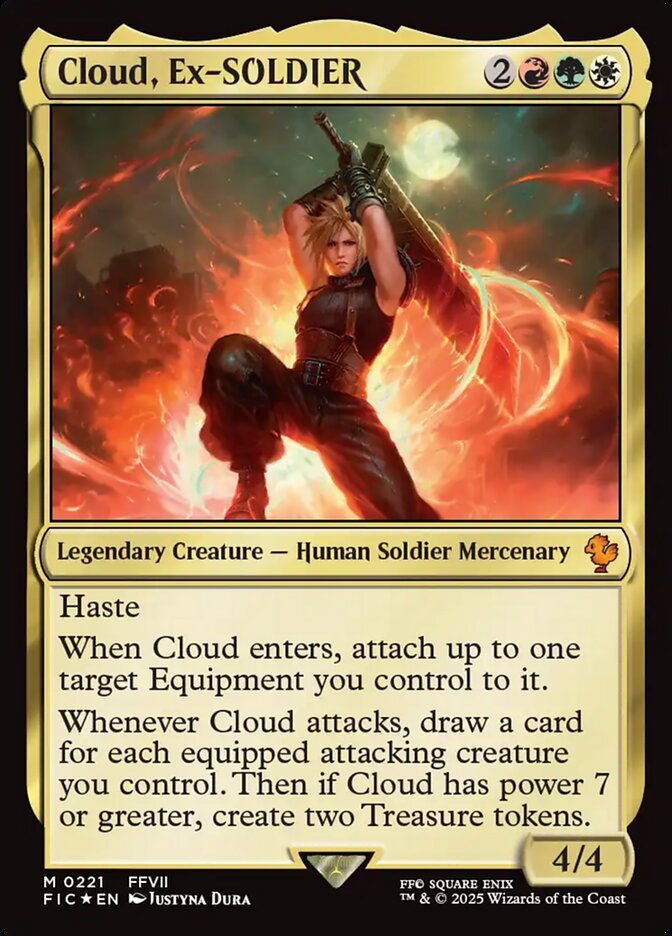 Cloud, Ex-SOLDIER 221 (Commander: FINAL FANTASY)  - Foil
