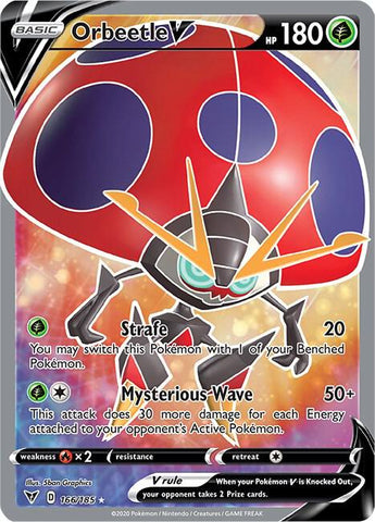 Orbeetle V Full Art 166/185 (SWSH04: Vivid Voltage)  - Holofoil