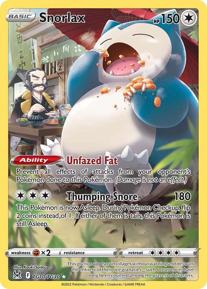 Snorlax TG10/TG30 (SWSH11: Lost Origin Trainer Gallery)  - Holofoil