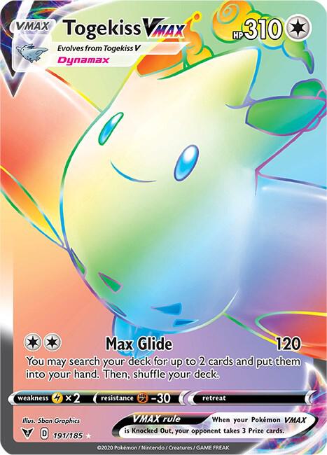 Togekiss VMAX Secret 191/185 (SWSH04: Vivid Voltage)  - Holofoil