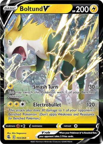 Boltund V 103/264 (SWSH08: Fusion Strike)  - Holofoil