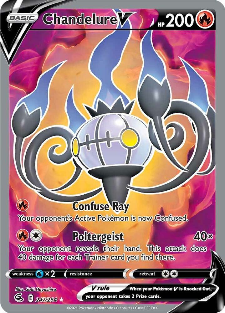 Chandelure V 247/264 (SWSH08: Fusion Strike)  - Holofoil