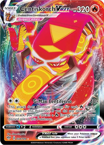 Centiskorch VMAX 034/189 (SWSH03: Darkness Ablaze)  - Holofoil