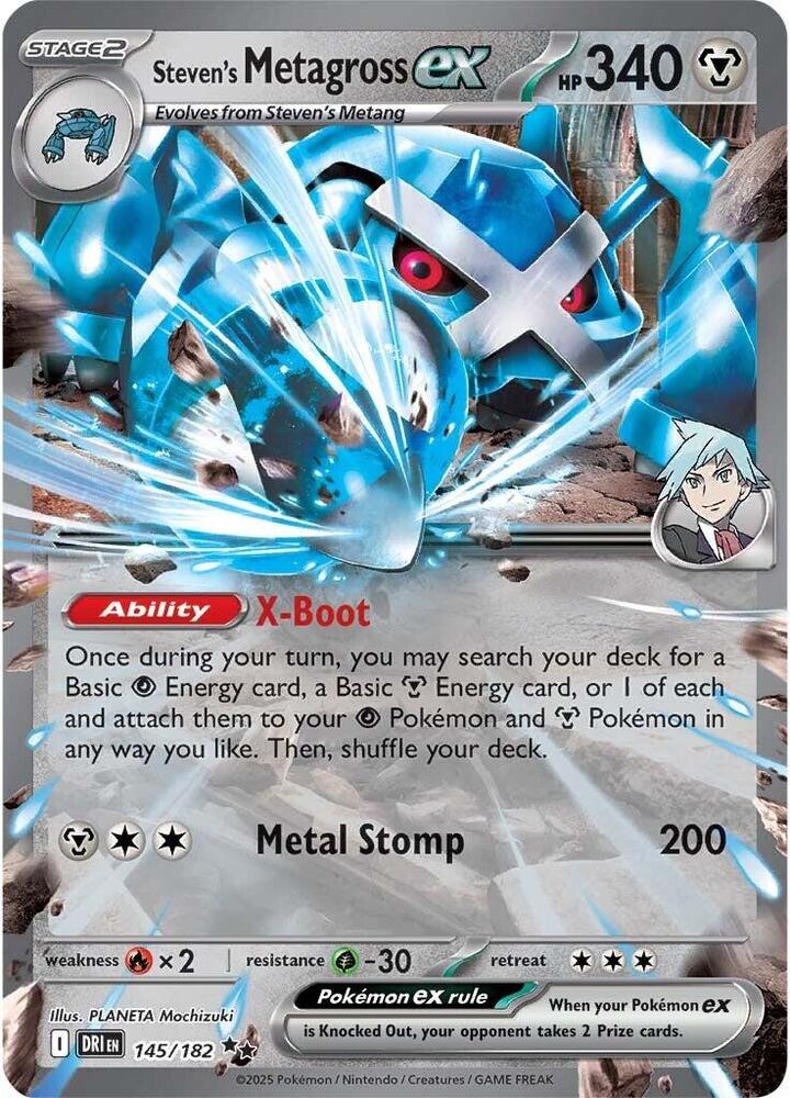 Steven's Metagross ex 145/182 (SV10: Destined Rivals)  - Holofoil