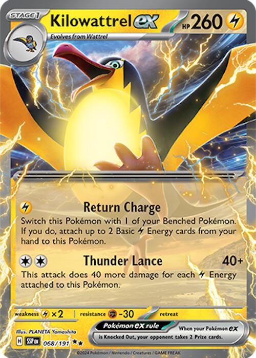 Kilowattrel ex 068/191 (SV08: Surging Sparks)  - Holofoil