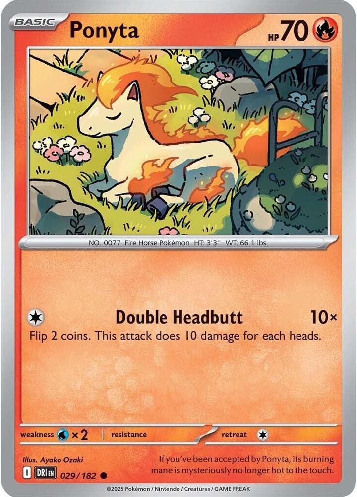 Ponyta 029/182 (SV10: Destined Rivals)  - Reverse Holofoil