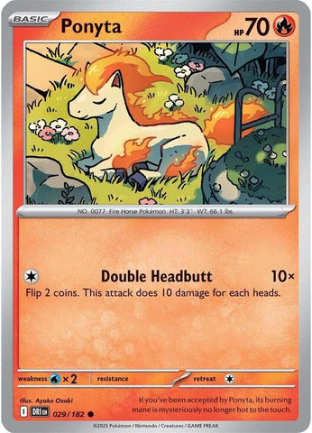 Ponyta 029/182 (SV10: Destined Rivals)  - Reverse Holofoil