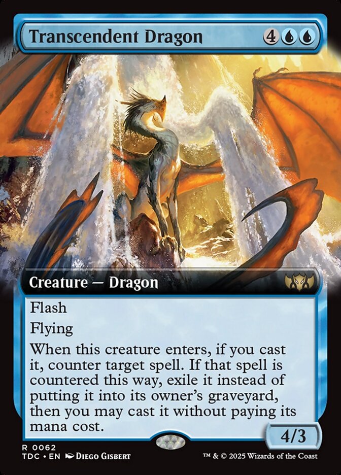 Transcendent Dragon 62 (Commander: Tarkir: Dragonstorm)  - Extended Art