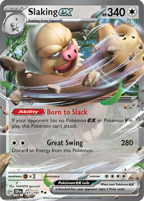 Slaking ex 147/191 (SV08: Surging Sparks)  - Holofoil