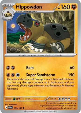 Hippowdon 106/182 (SV10: Destined Rivals) 