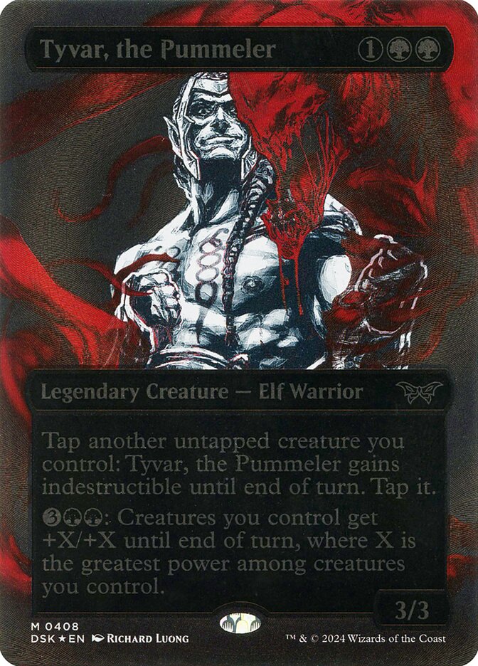 Tyvar, the Pummeler 408/286 (Duskmourn: House of Horror)  - Borderless Textured Foil