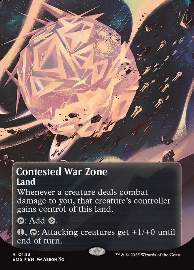 Contested War Zone 143/45 (Edge of Eternities: Stellar Sights)  - Borderless Galaxy Foil