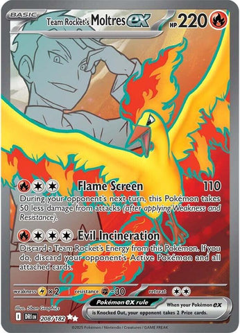 Team Rocket's Moltres ex 208/182 (SV10: Destined Rivals)  - Holofoil