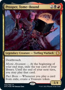 Prosper Tome Bound Display Commander Thick Stock 2 (Commander: Adventures in the Forgotten Realms)  - Foil