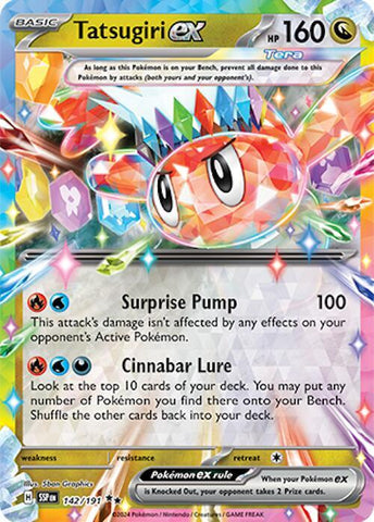 Tatsugiri ex 142/191 (SV08: Surging Sparks)  - Holofoil