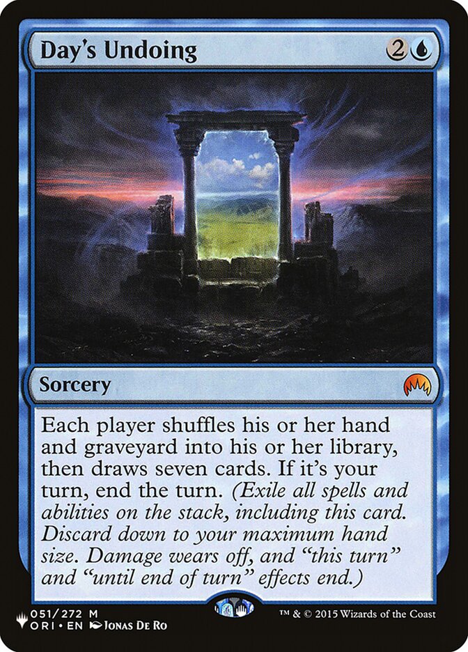 Day's Undoing (The List Reprints) 