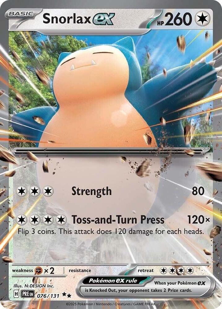 Snorlax ex 076/131 (SV: Prismatic Evolutions)  - Holofoil