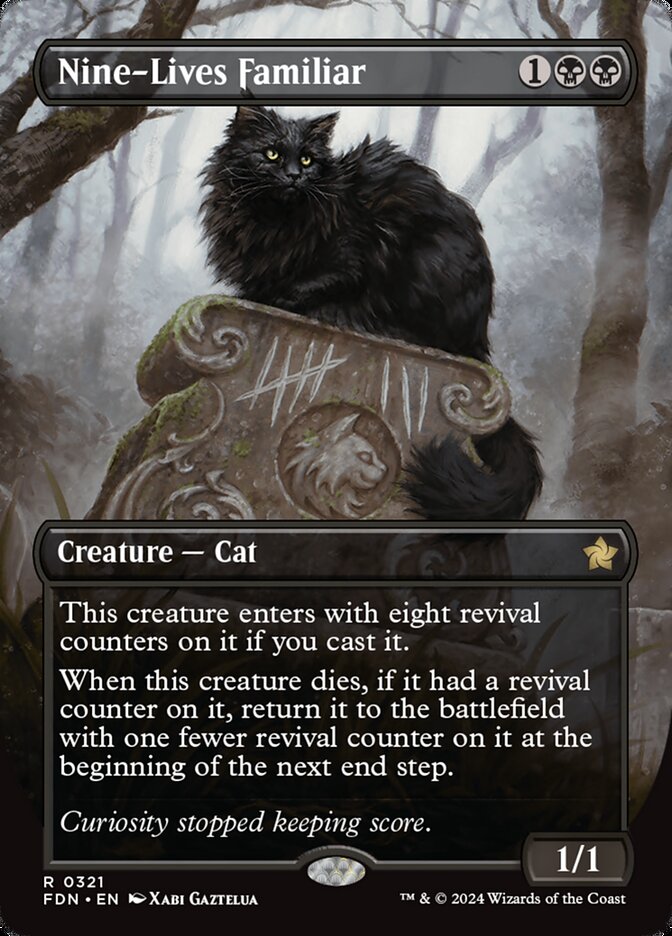 Nine-Lives Familiar 321 (Foundations)  - Borderless Foil