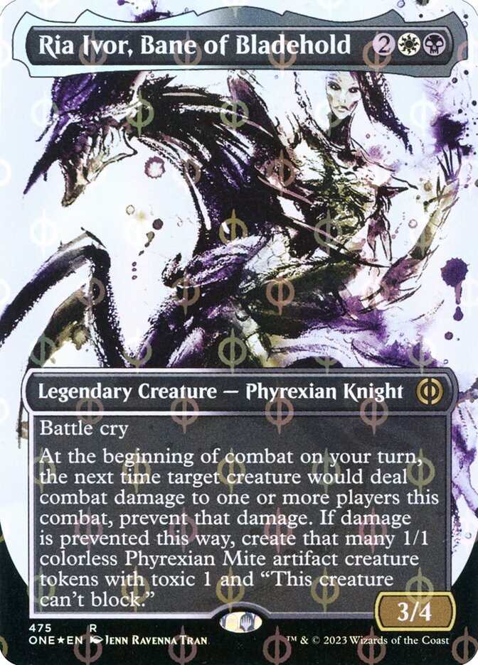 Ria Ivor, Bane of Bladehold 475/271 (Phyrexia: All Will Be One)  - Borderless Compleat Foil