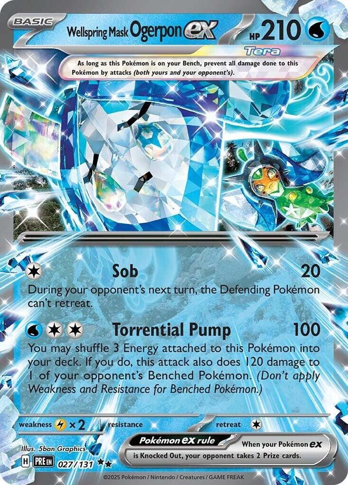 Wellspring Mask Ogerpon ex  027/131 (SV: Prismatic Evolutions)  - Holofoil