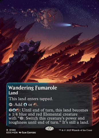 Wandering Fumarole 180/45 (Edge of Eternities: Stellar Sights)  - Borderless Galaxy Foil