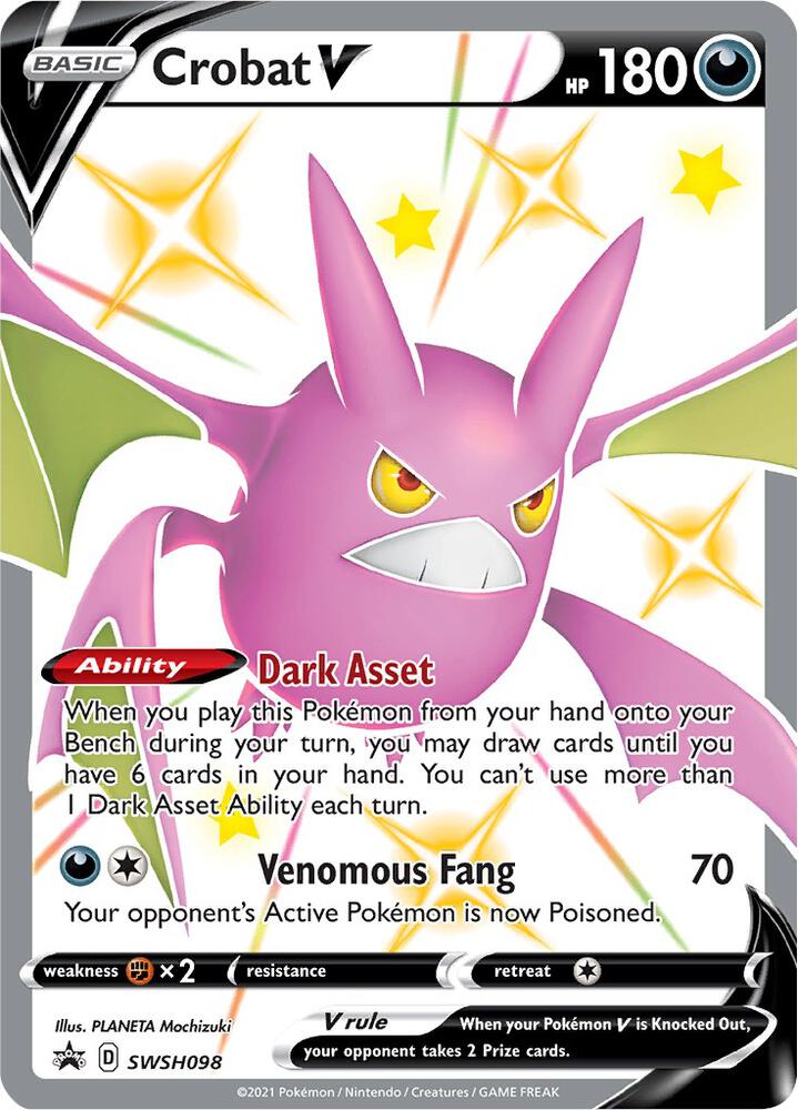 Crobat V SWSH098 (SWSH: Sword & Shield Promo Cards)  - Holofoil