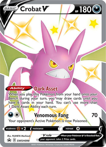 Crobat V SWSH098 (SWSH: Sword & Shield Promo Cards)  - Holofoil