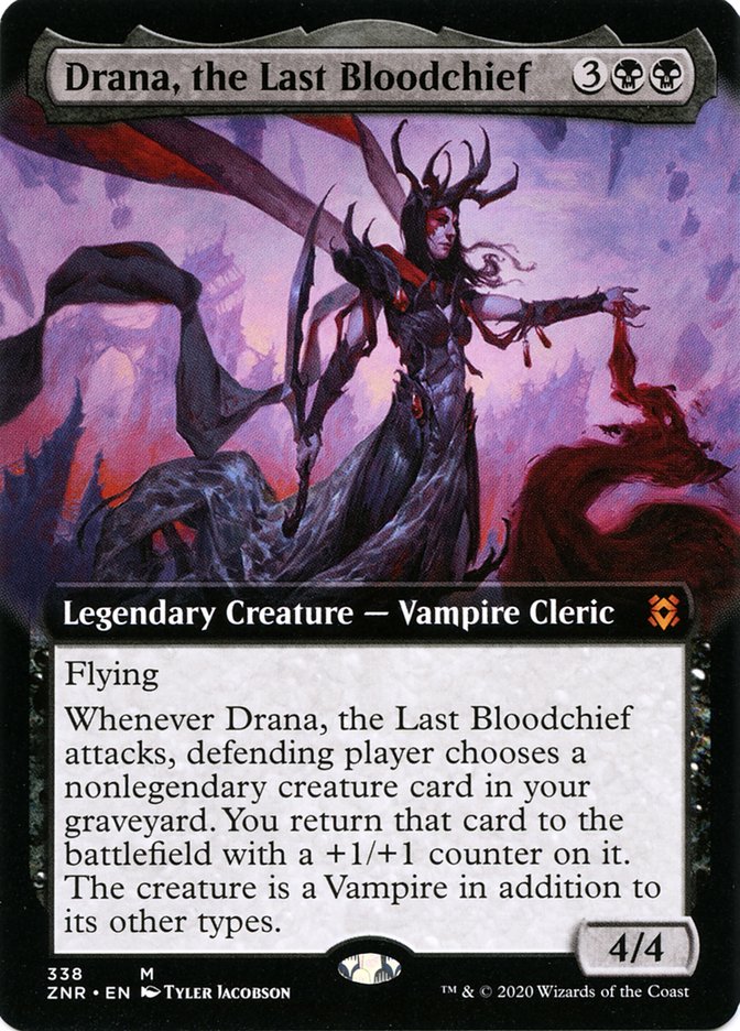 Drana, the Last Bloodchief 338/280 (Zendikar Rising)  - Extended Art
