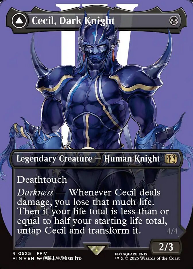 Cecil, Dark Knight // Cecil, Redeemed Paladin 525/309 (FINAL FANTASY)  - Borderless Foil