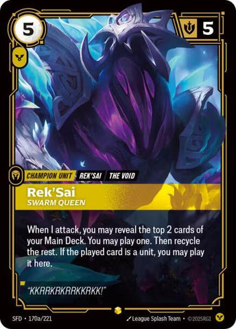 RekSai Swarm Queen Alternate Art (Spiritforged)  - Foil