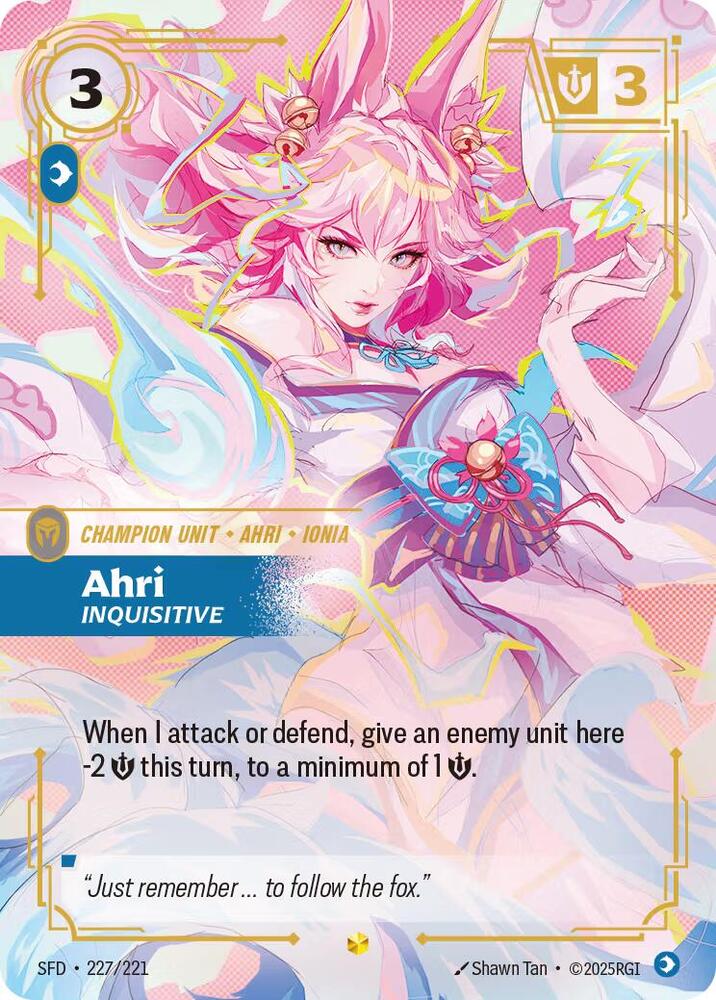 Ahri Inquisitive Overnumbered (Spiritforged)  - Foil