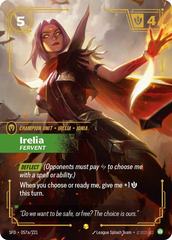 Irelia Fervent Alternate Art (Spiritforged)  - Foil