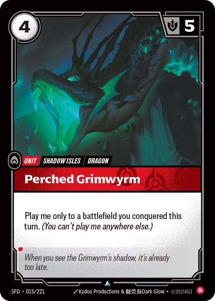 Perched Grimwyrm 015/221 (Spiritforged) 