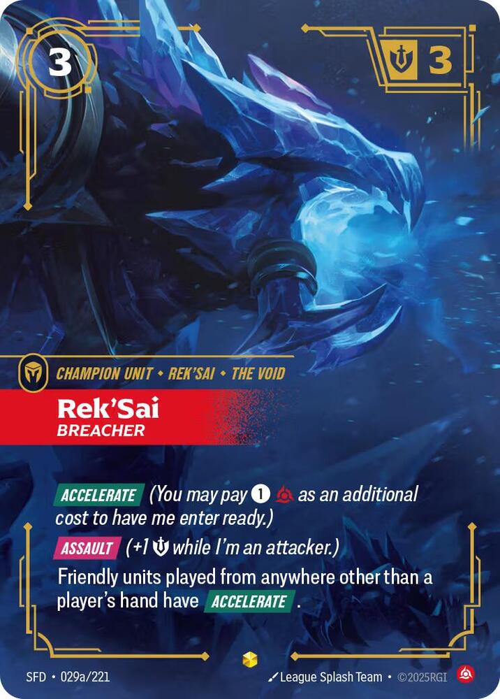 RekSai Breacher Alternate Art 029a/221 (Spiritforged)  - Foil