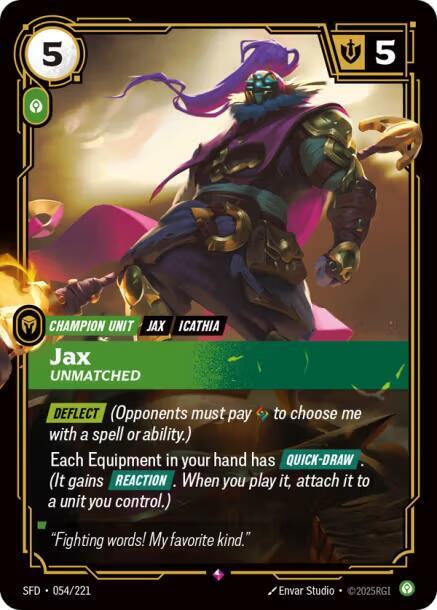 Jax Unmatched (Spiritforged)  - Foil