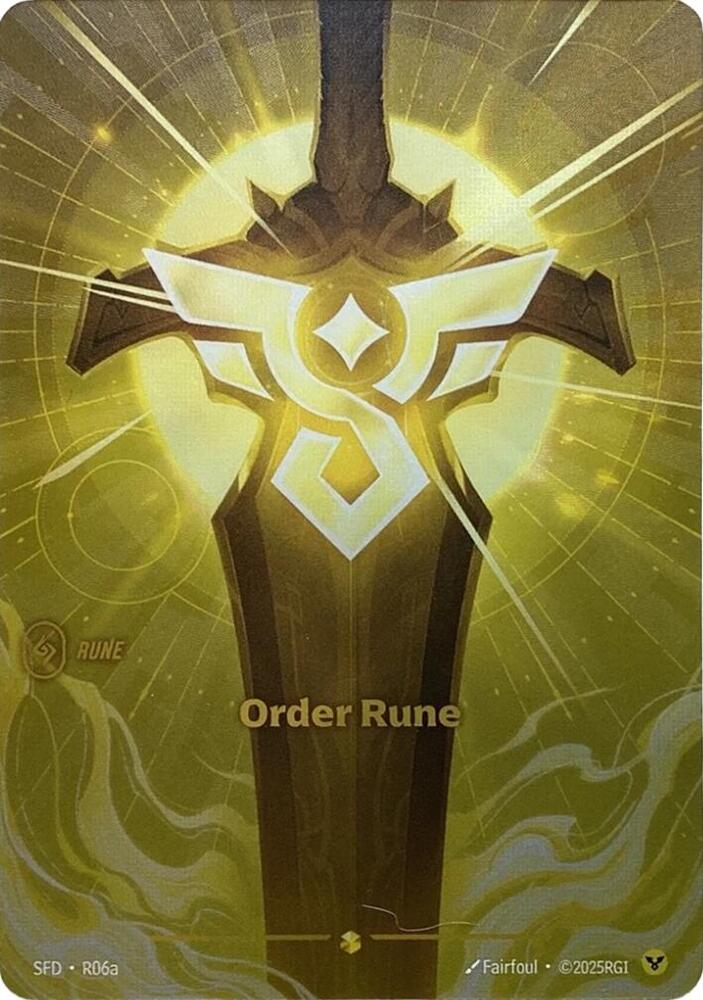 Order Rune Alternate Art (Spiritforged)  - Foil