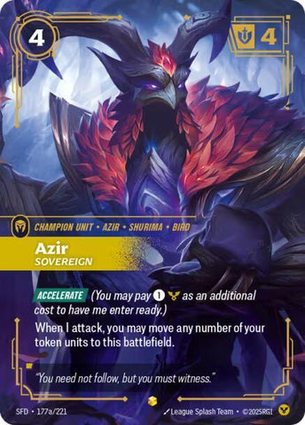 Azir Sovereign Alternate Art (Spiritforged)  - Foil