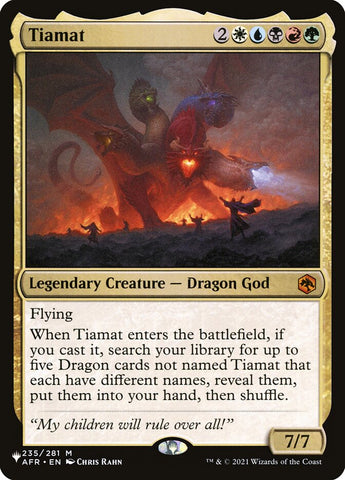 Tiamat 235/281 (The List Reprints) 