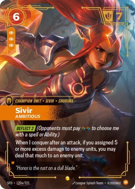 Sivir Ambitious Alternate Art (Spiritforged)  - Foil