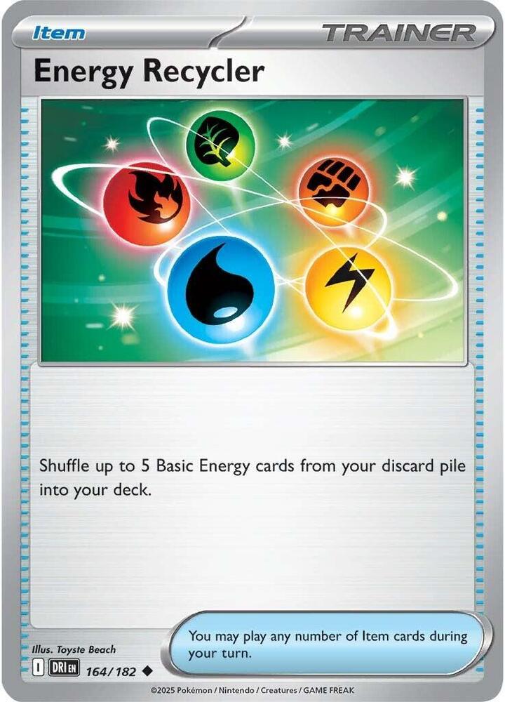 Energy Recycler 164/182 (SV10: Destined Rivals)  - Reverse Holofoil