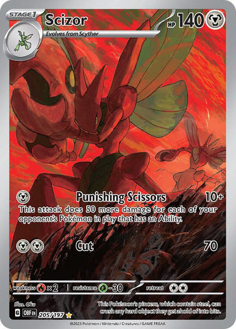 Scizor 205/197 (SV03: Obsidian Flames)  - Holofoil