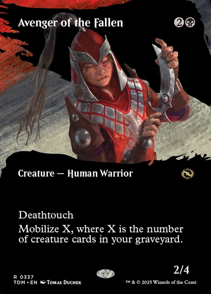 Avenger of the Fallen 337/291 (Tarkir: Dragonstorm)  - Borderless Foil