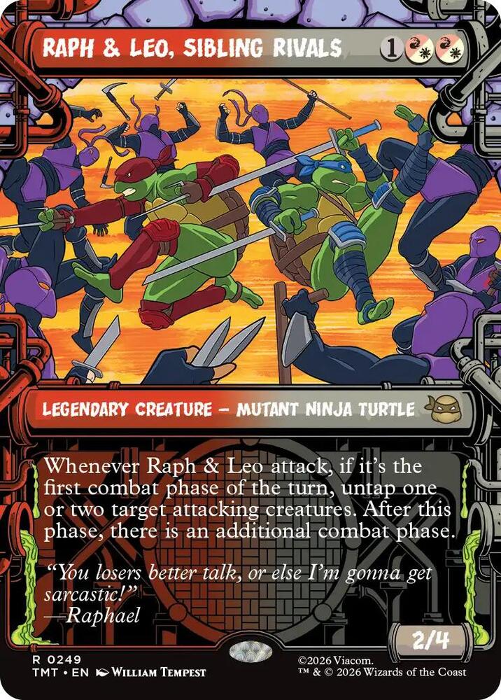 Raph and Leo, Sibling Rivals 249/260 (Teenage Mutant Ninja Turtles)  - Showcase Foil