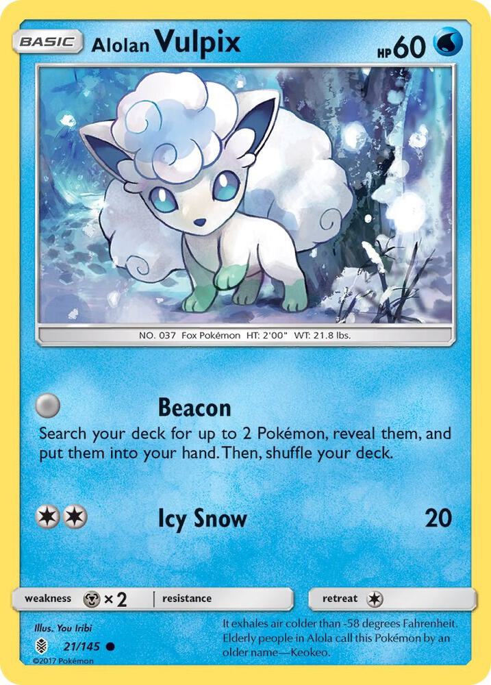 Alolan Vulpix 21/145 (SM - Guardians Rising) 