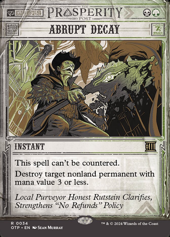 Abrupt Decay 34 (Outlaws of Thunder Junction: Breaking News)  - Foil