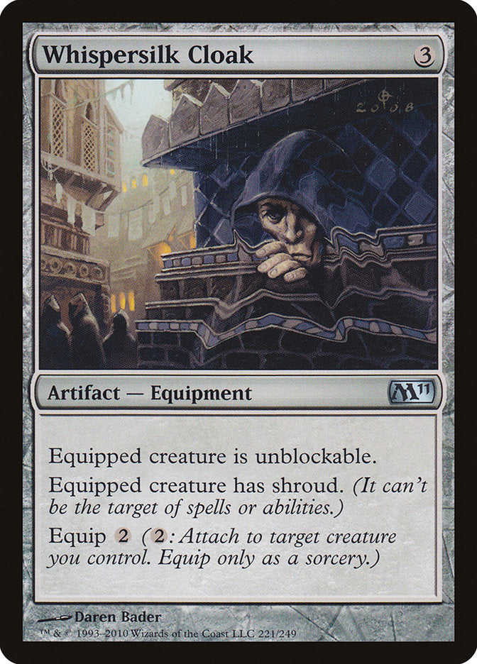 Whispersilk Cloak 221 (Magic 2011 (M11)) 