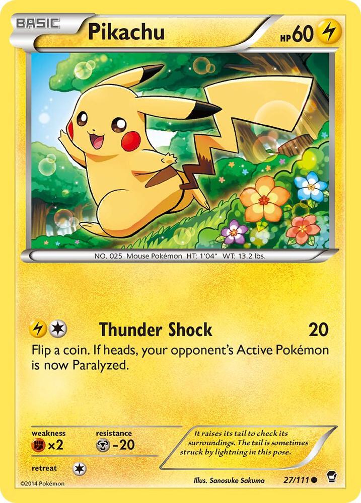 Pikachu 27/111 (XY - Furious Fists) 
